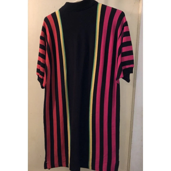 Vintage Polo Perry Ellis Rugby Shirt Mens Oversized Striped Y2K Size L - Picture 2 of 4